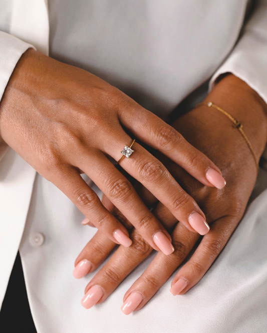 2 CT Round Three Stones Lab Grown Diamond Engagement Ring