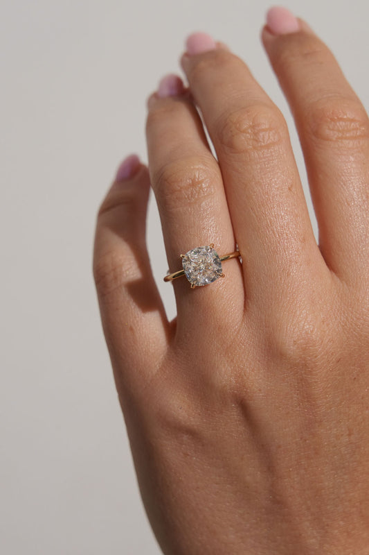 2 CT Round Three Stones Lab Grown Diamond Engagement Ring