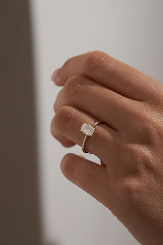 2 CT Round Three Stones Lab Grown Diamond Engagement Ring