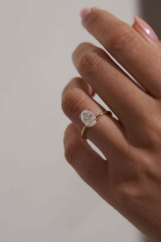 2 CT Round Three Stones Lab Grown Diamond Engagement Ring