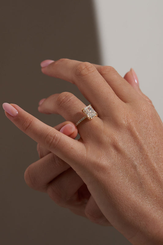 2 CT Round Three Stones Lab Grown Diamond Engagement Ring