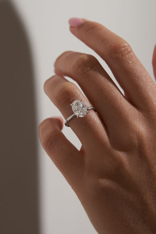 2 CT Round Three Stones Lab Grown Diamond Engagement Ring