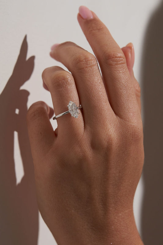 2 CT Round Three Stones Lab Grown Diamond Engagement Ring