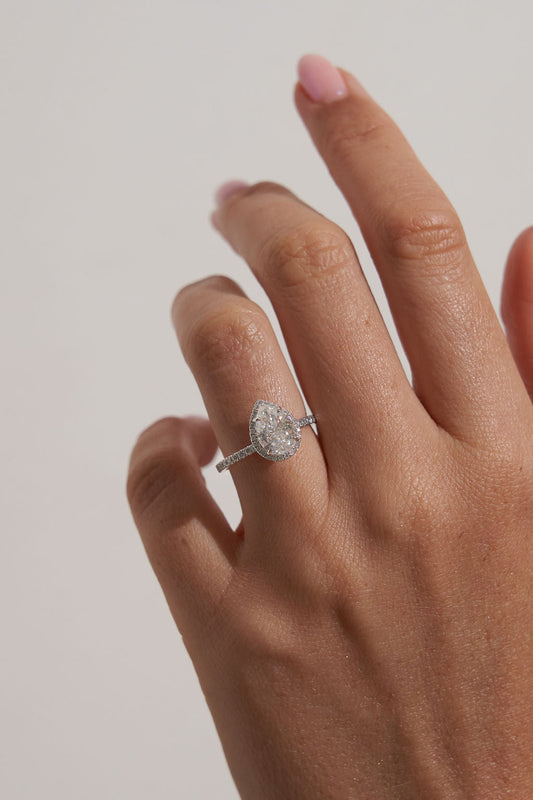 2 CT Round Three Stones Lab Grown Diamond Engagement Ring