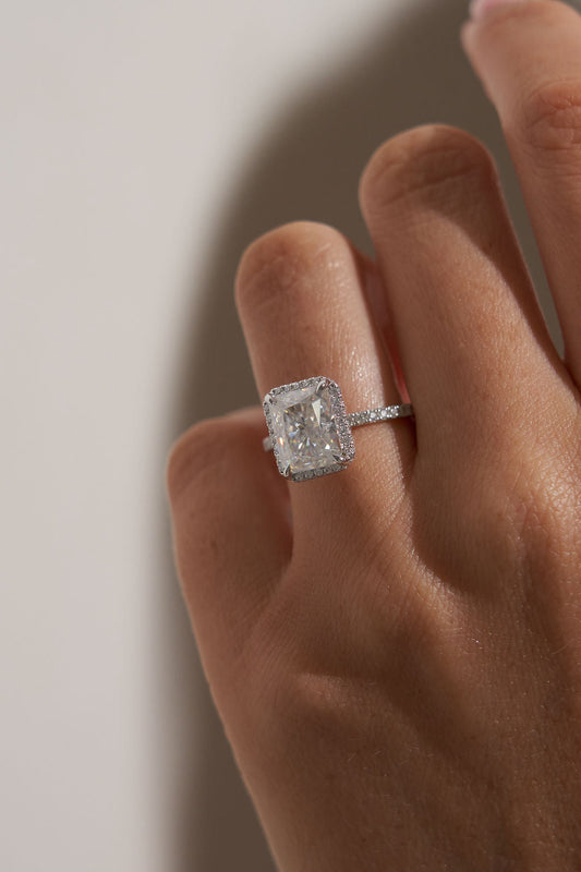 2 CT Round Three Stones Lab Grown Diamond Engagement Ring