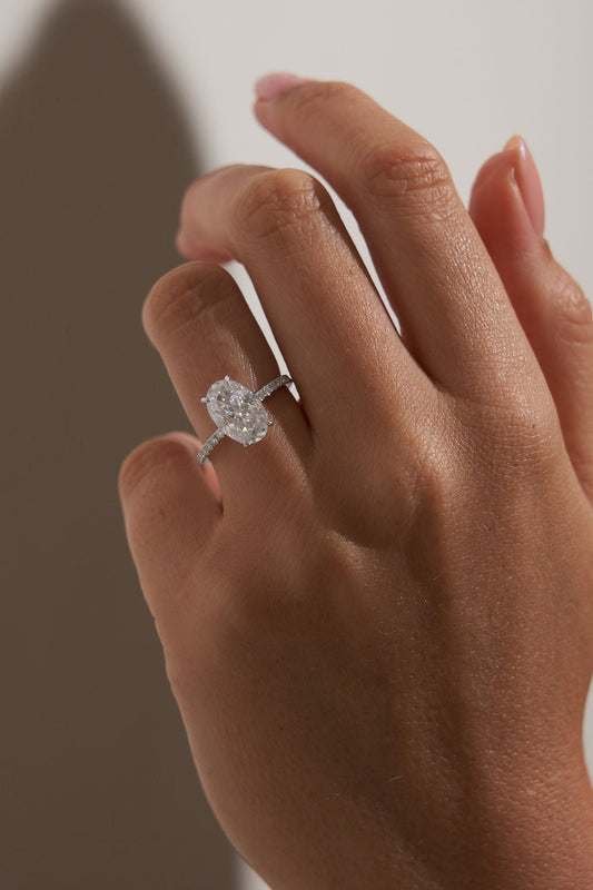 2 CT Round Three Stones Lab Grown Diamond Engagement Ring