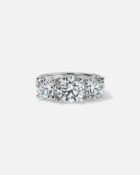 Marquise Cut Cluster Styled Lab Grown Diamond Engagement Ring