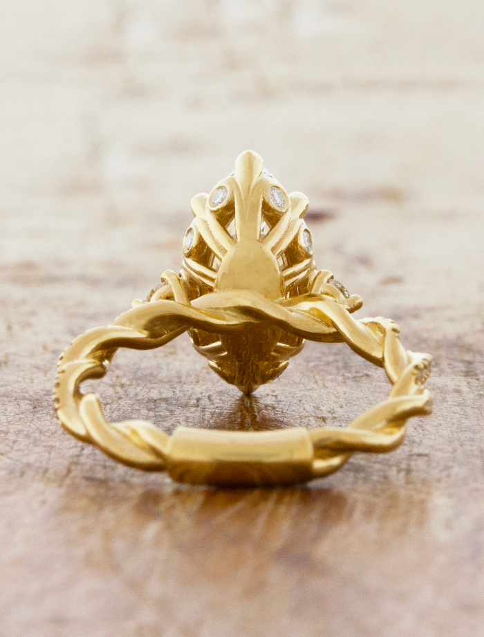 2 CT Round Three Stones Lab Grown Diamond Engagement Ring