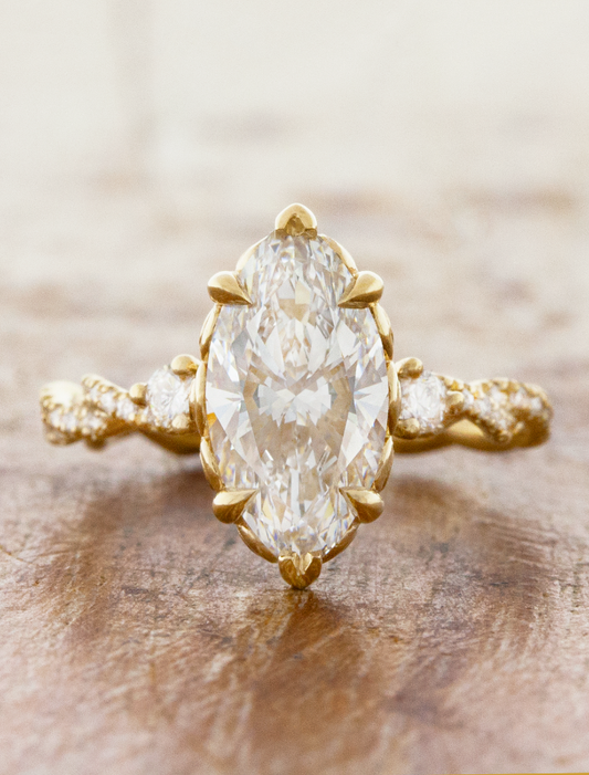 2 CT Round Three Stones Lab Grown Diamond Engagement Ring