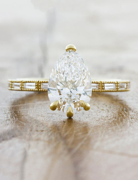2 CT Round Three Stones Lab Grown Diamond Engagement Ring