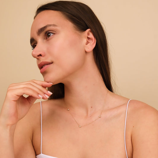 1.0 CT Round Bezel Solitaire Lab Grown Diamond Necklace