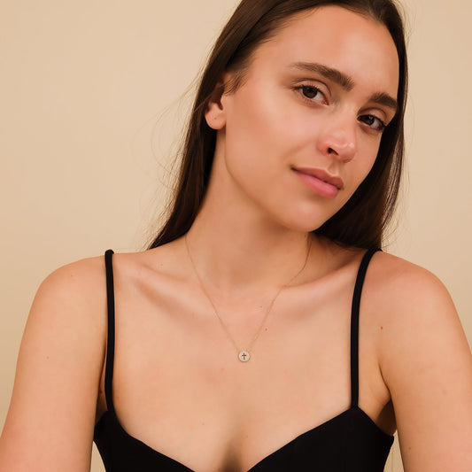 1.0 CT Round Bezel Solitaire Lab Grown Diamond Necklace