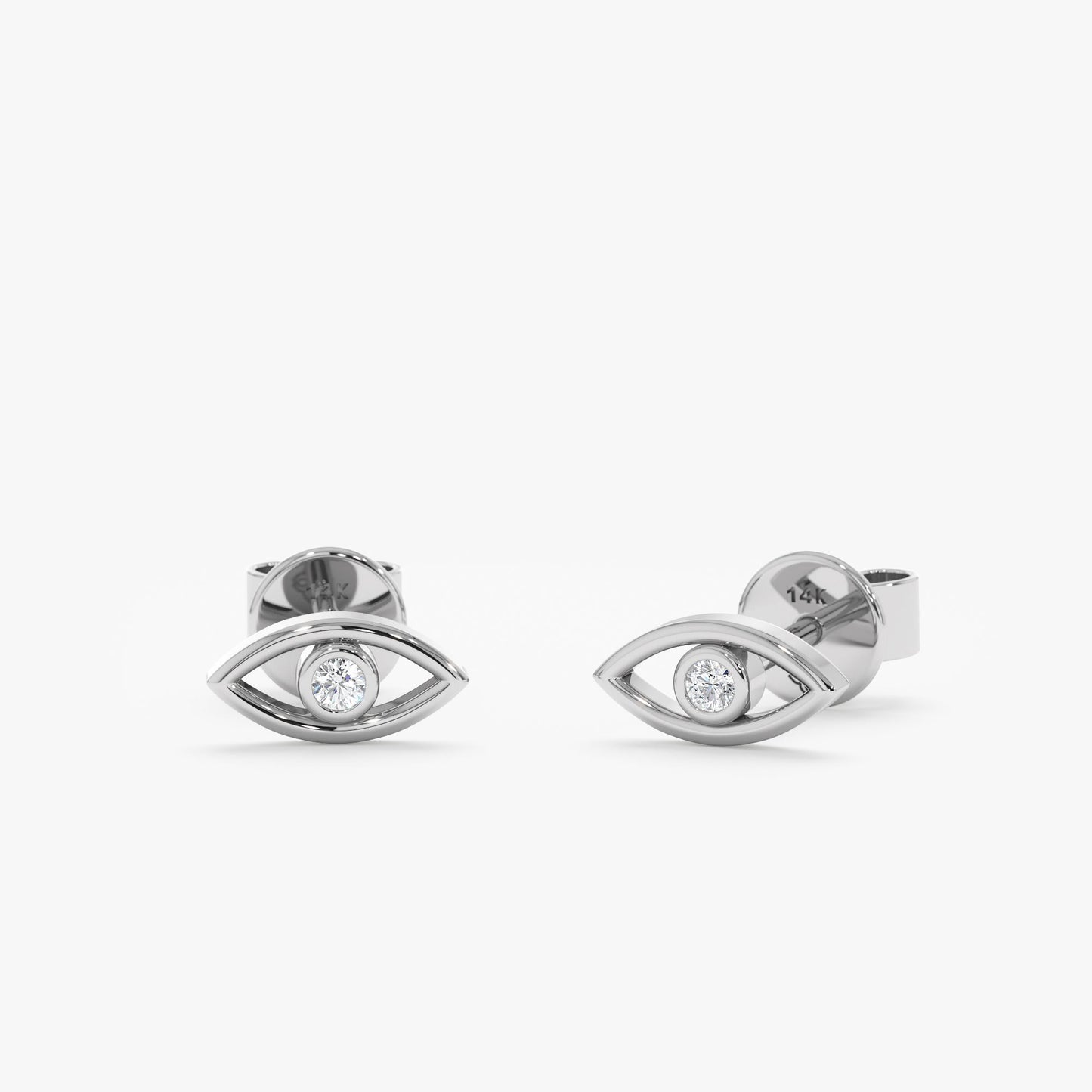 1.0 CT Round Bezel Solitaire Lab Grown Diamond Earrings