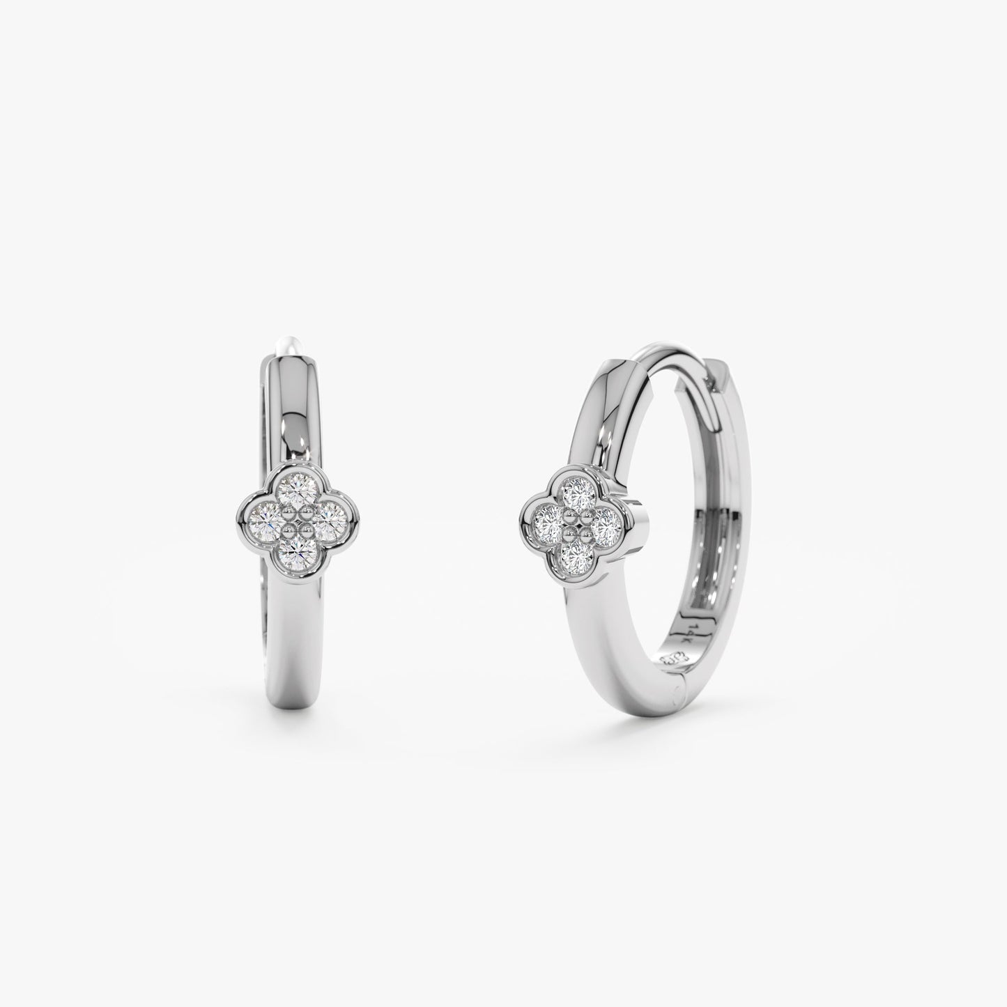 1.0 CT Round Bezel Solitaire Lab Grown Diamond Earrings