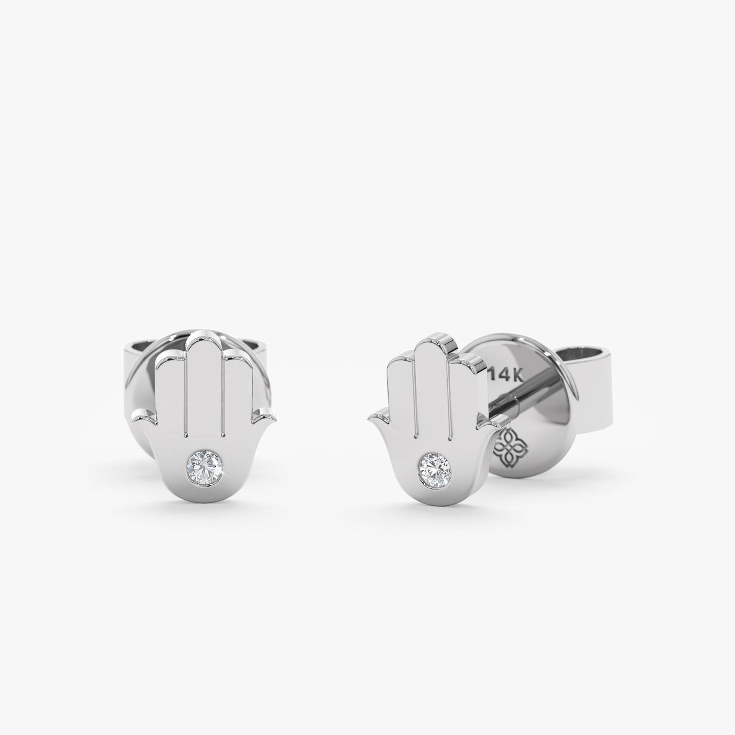 1.0 CT Round Bezel Solitaire Lab Grown Diamond Earrings