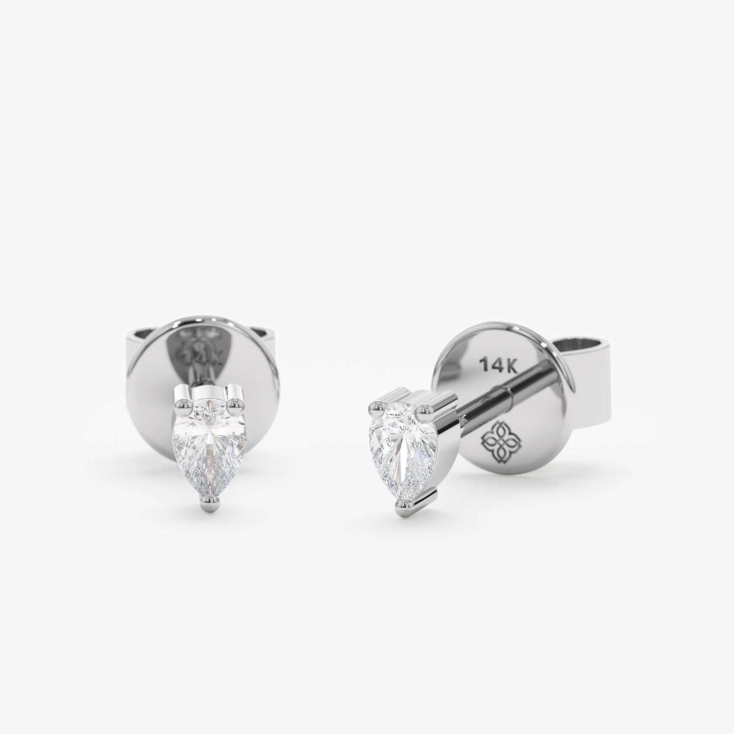 1.0 CT Round Bezel Solitaire Lab Grown Diamond Earrings