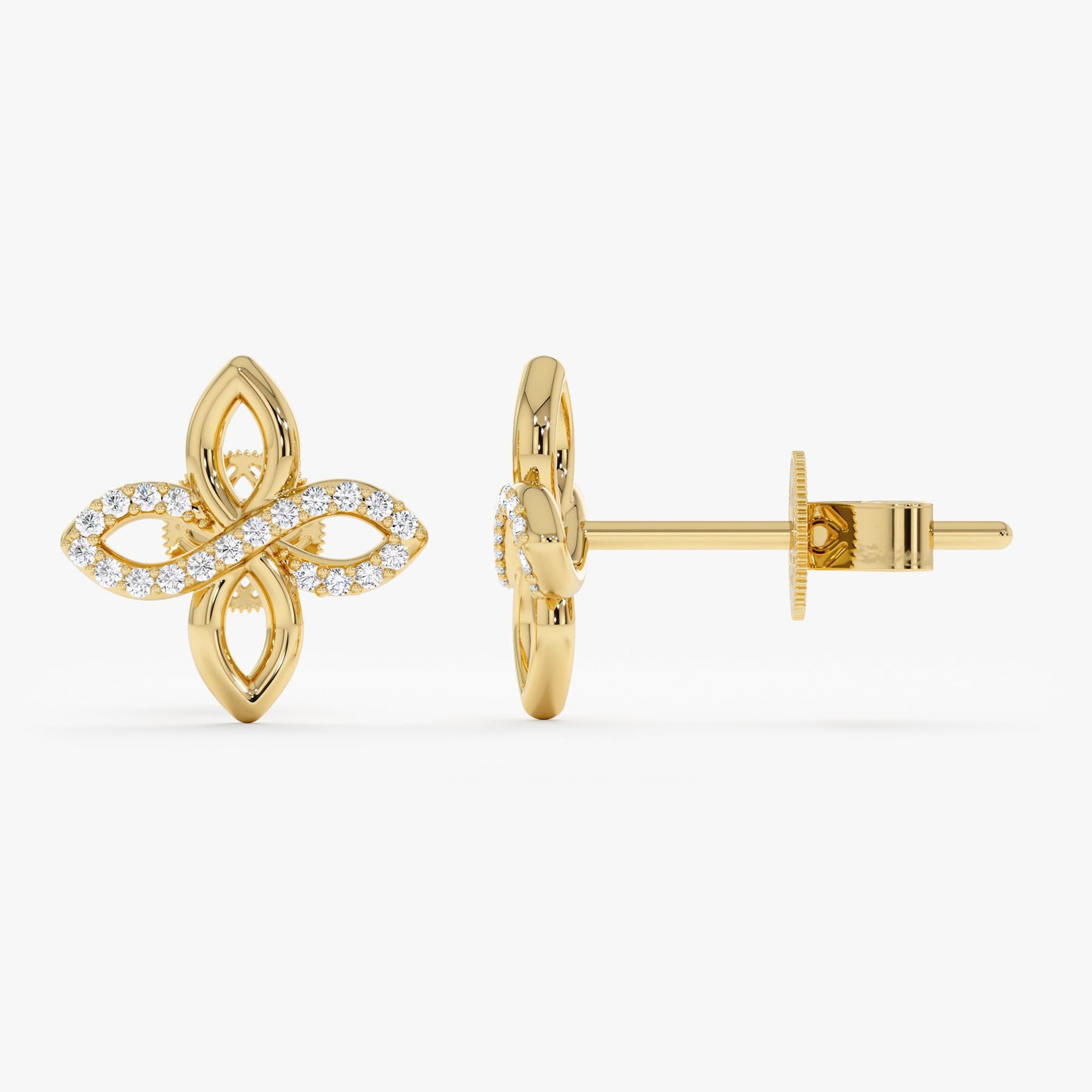 1.0 CT Round Bezel Solitaire Lab Grown Diamond Earrings