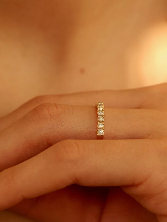 Marquise Cut Cluster Styled Lab Grown Wedding Band