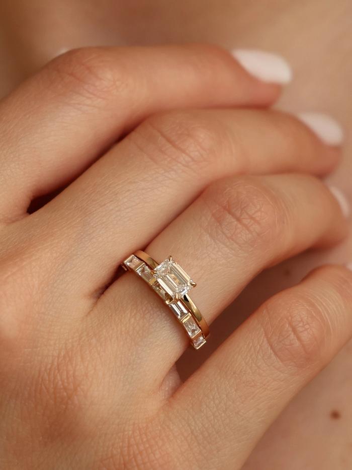 Marquise Cut Cluster Styled Lab Grown Diamond Engagement Ring