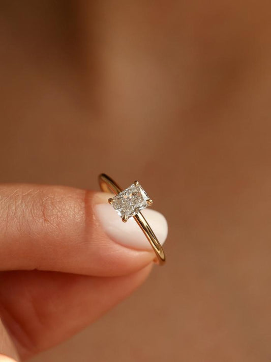 Marquise Cut Cluster Styled Lab Grown Diamond Engagement Ring