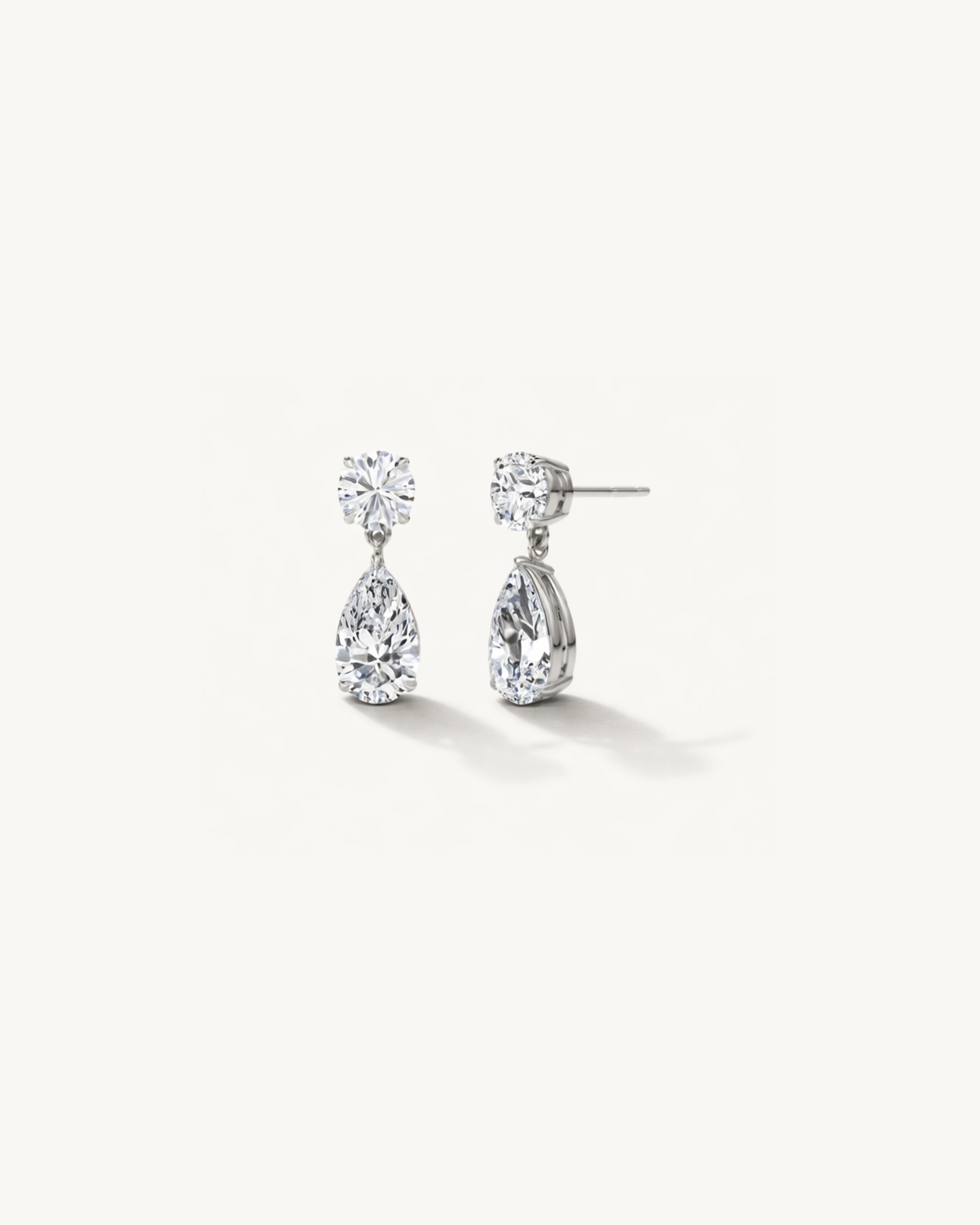 1.0 CT Round Bezel Solitaire Lab Grown Diamond Earrings