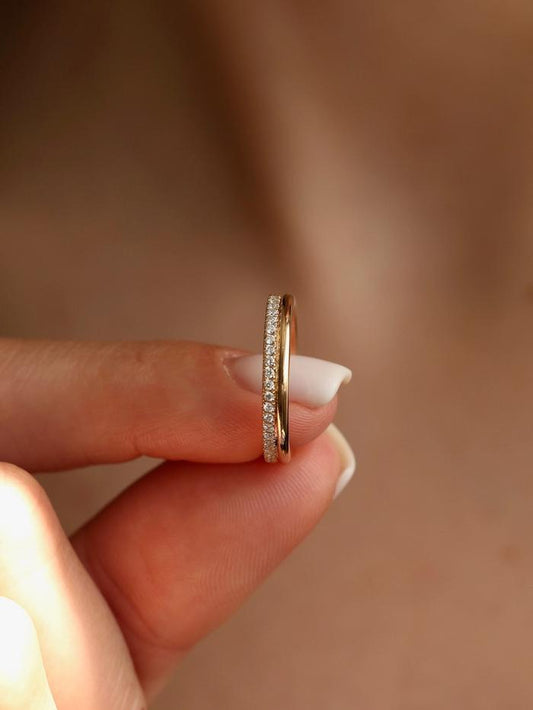 Marquise Cut Cluster Styled Lab Grown Wedding Band