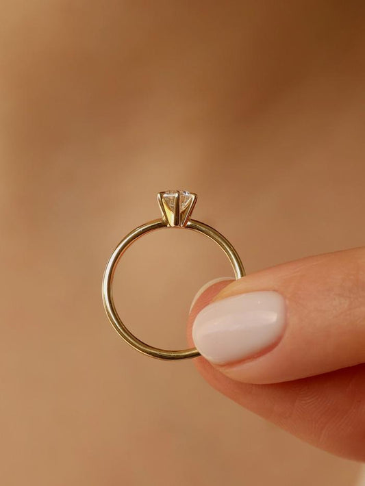 Marquise Cut Cluster Styled Lab Grown Diamond Engagement Ring