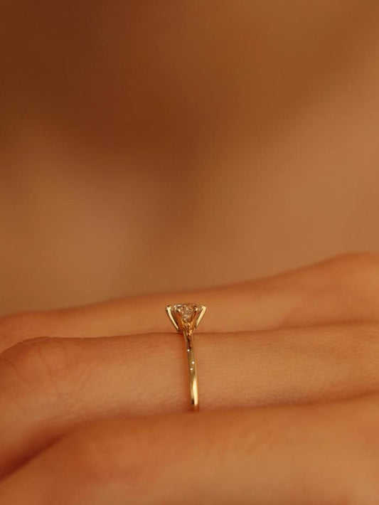 Marquise Cut Cluster Styled Lab Grown Diamond Engagement Ring