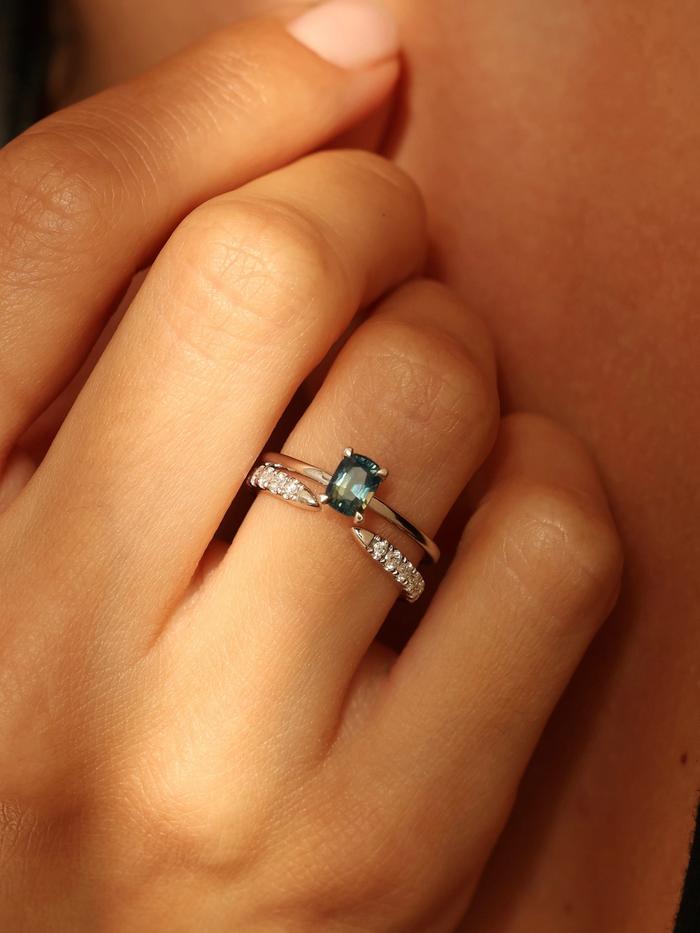 Marquise Cut Cluster Styled Lab Grown Wedding Band