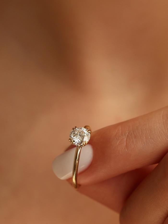 Marquise Cut Cluster Styled Lab Grown Diamond Engagement Ring