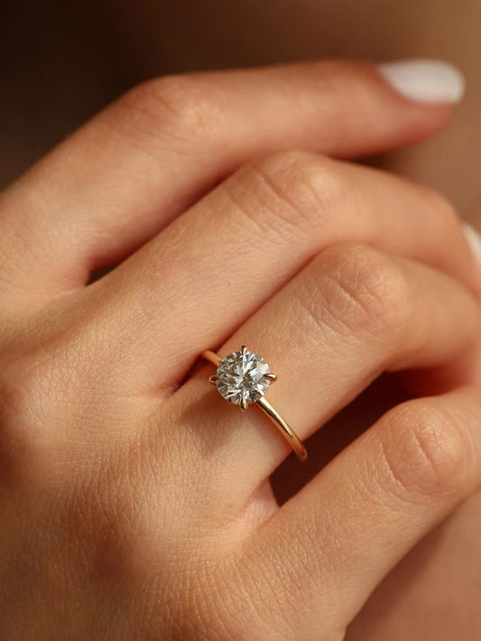 Marquise Cut Cluster Styled Lab Grown Diamond Engagement Ring