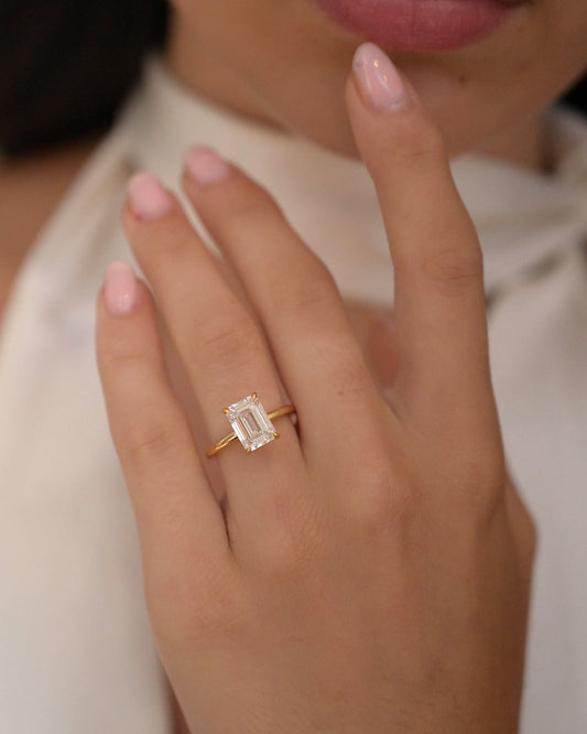 2 CT Round Three Stones Lab Grown Diamond Engagement Ring