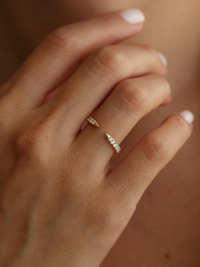 0.36 TCW Round Cut Open End Styled Lab Grown Wedding Band – Poet