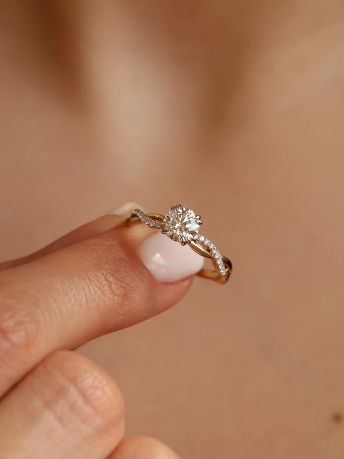 Marquise Cut Cluster Styled Lab Grown Diamond Engagement Ring