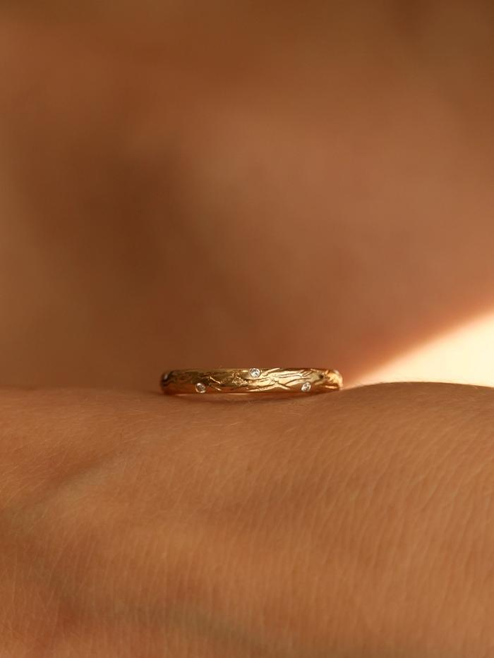 Marquise Cut Cluster Styled Lab Grown Wedding Band