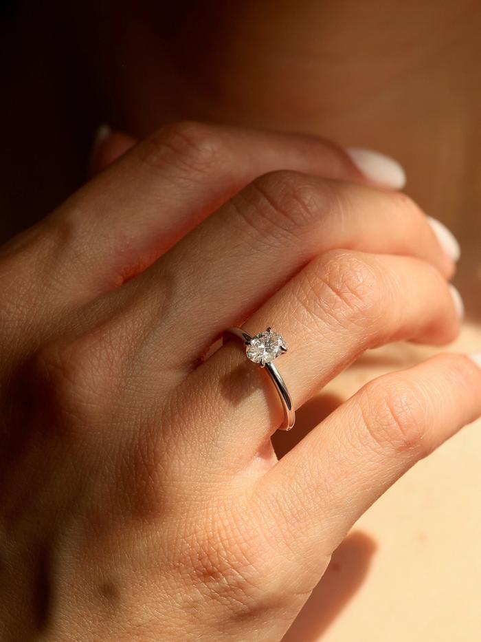 Marquise Cut Cluster Styled Lab Grown Diamond Engagement Ring