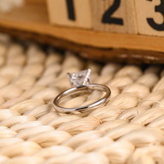 2 CT Princess Cut Hidden Halo Styled Lab Grown Diamond Engagement Ring