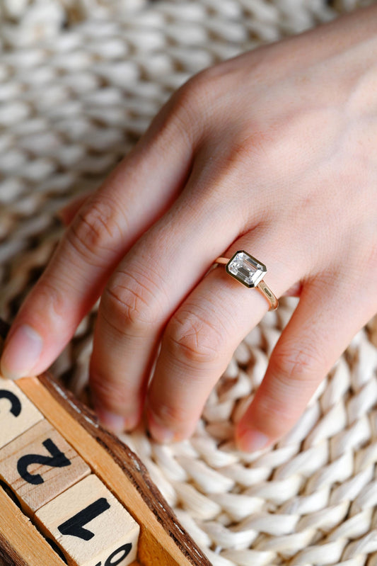 Marquise Cut Cluster Styled Lab Grown Diamond Engagement Ring