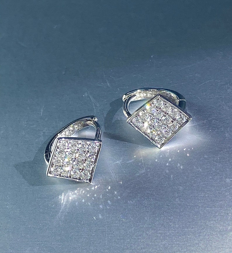 0.30 TCW Round Multi Stone CVD F/VS Diamond Earrings