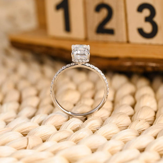 Marquise Cut Cluster Styled Lab Grown Diamond Engagement Ring