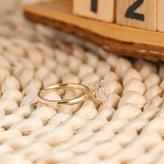 Marquise Cut Cluster Styled Lab Grown Diamond Engagement Ring