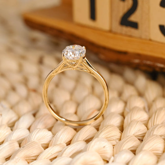 Marquise Cut Cluster Styled Lab Grown Diamond Engagement Ring