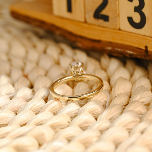 Marquise Cut Cluster Styled Lab Grown Diamond Engagement Ring