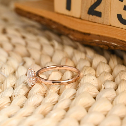 Marquise Cut Cluster Styled Lab Grown Diamond Engagement Ring