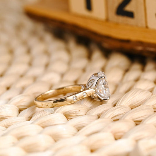 Marquise Cut Cluster Styled Lab Grown Diamond Engagement Ring