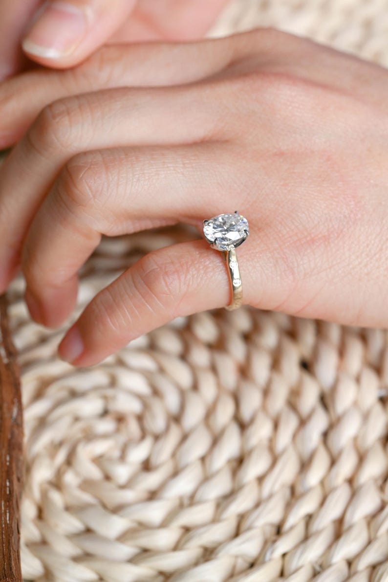 Marquise Cut Cluster Styled Lab Grown Diamond Engagement Ring
