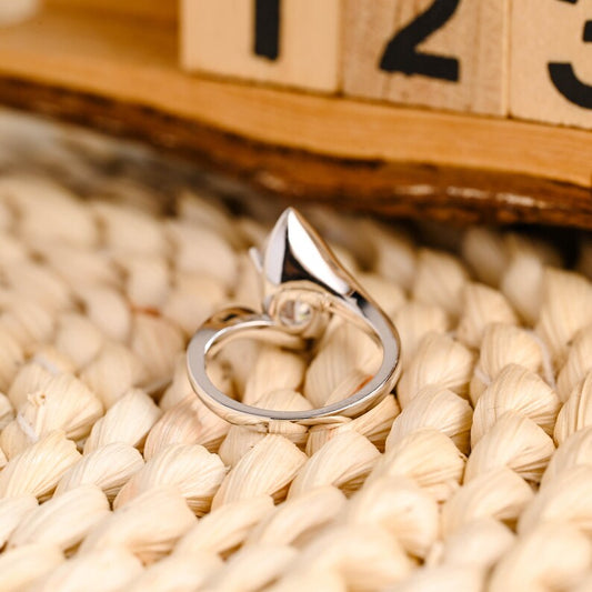 Marquise Cut Cluster Styled Lab Grown Diamond Engagement Ring