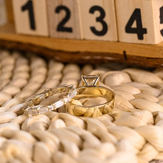 Marquise Cut Cluster Styled Lab Grown Diamond Bridal Ring Set