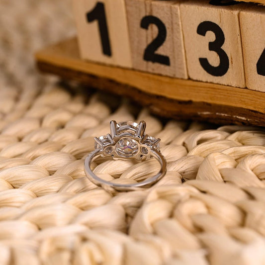 Marquise Cut Cluster Styled Lab Grown Diamond Engagement Ring