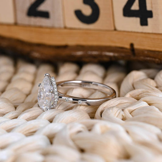 Marquise Cut Cluster Styled Lab Grown Diamond Engagement Ring